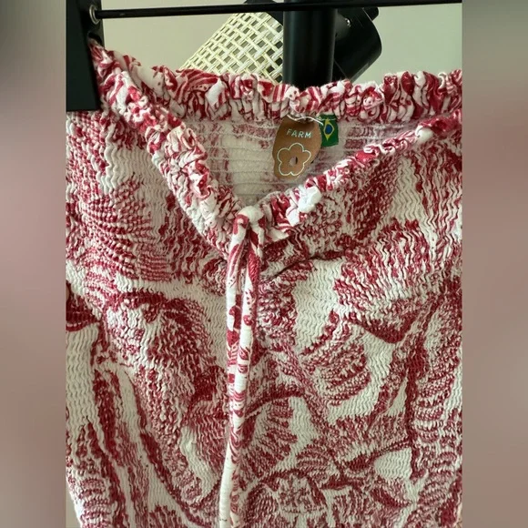 FARM Rio Strapless Red and White Dress - Picture 4 of 6